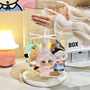 フィギュアケース 透明 展示用 回転式 360°観賞 ぬいぐるみ 保護ケース カバー 収納バッグ 防塵 汚れ防止 傷つけ防止 収納ケース コレクションケース 陳列ケース 省スペース 簡単収納 整理棚