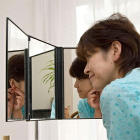 楽天市場 ヘアアレンジ 三面鏡 鏡 インテリア 寝具 収納の通販