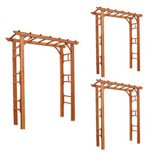 \ページ限定・マジッククロス付/ ガーデニングアーチ 【送料無料】【フレックスパーゴラ 3台セット FLPG-R1900-3P】 木製アーチ ウッドアーチ 連結可能