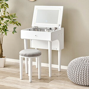 ドレッサーデスク 幅50 女優ライト付き MD-6755