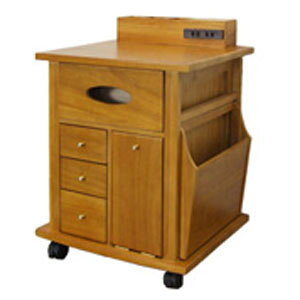 \ページ限定・マジッククロス付/ ベッドサイドテーブル 【送料無料】【クロシオ すっ桐ナイトワゴン 64837】 木製 キャスター付き ナイトテーブル サイドワゴン