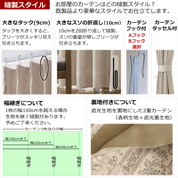 楽天市場】カーテン 遮光カーテン 遮熱/保温 裏地付2重カーテン