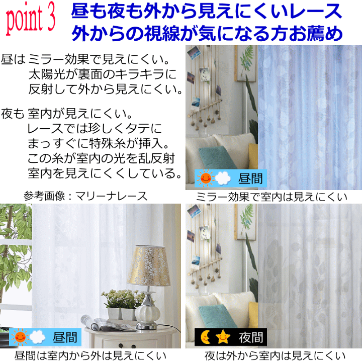 ミラーレース　カーテン 幅150cm×丈218cm2枚 楽天市場】レースカーテン 「花の小径ミラーレースカーテン」 B