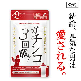 【公式正規品】ガチンコ3回戦 メンズ 男性 活力 元気 自信増大 サプリ サプリメント 亜鉛 マカ シトルリン アルギニン クラチャイダム 高麗人参 トンカットアリ 栄養機能食品 安心 おすすめ 1袋 40粒 約20日分