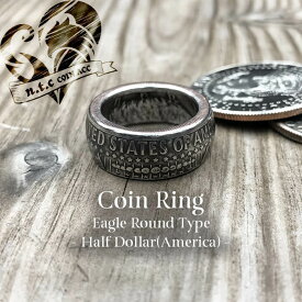n.t.c/ntc/エヌティーシー/コインリング Half Dollar -Eagle- Round/白銅