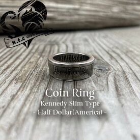 n.t.c/ntc/エヌティーシー/コインリング Half Dollar -Kennedy- Slim/白銅
