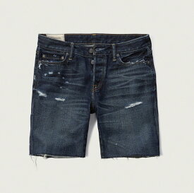 【新品】アバクロ【Mensメンズ】デニムショーツ/DARK DESTROY【Denim Shorts】【9"Inseam】【Abercrombie＆Fitch】【ClassicShorts】【本物保証】