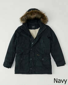 【6月中はエントリーで必ずP10倍!!】 Abercrombie＆Fitch (アバクロンビー＆フィッチ) B-9 シェルパラインド パーカー (B-9 Sherpa-Lined Parka) メンズ (Navy) 新品