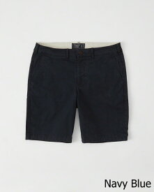 Abercrombie＆Fitch (アバクロンビー＆フィッチ) ストレッチ クラッシックフィット ショートパンツ (Plainfront Shorts) メンズ (Navy Blue) (9”Inseam)