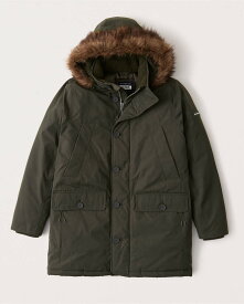 [エントリーでP最大13倍] Abercrombie＆Fitch (アバクロンビー＆フィッチ) ウルトラ ダウン　ロングパーカー (Ultra Parka) メンズ (Olive Green) 新品