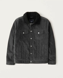 Abercrombie＆Fitch (アバクロンビー＆フィッチ) コ ーデュロイ ジャケット (Collar corduroy Jacket) メンズ (Black) 新品