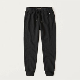 Abercrombie＆Fitch (アバクロンビー＆フィッチ) Moose刺繍 ジョガースエットパンツ (Icon Jogger) メンズ (Black) 新品 (softA&F)