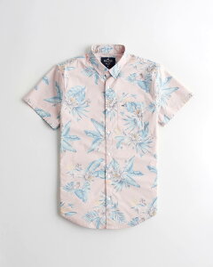 �yP10�{!!�v�G���g���[�zHOLLISTER Co. (�z���X�^�[) �X�g���b�`�|�v���� �X�����t�B�b�g�V���c(Stretch Poplin Slim Fit Shirt) �����Y (Light Coral Floral) �V�i