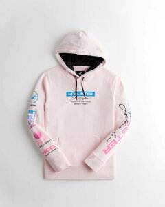 �yP10�{!!�v�G���g���[�zHOLLISTER Co. (�z���X�^�[) �����Q�[�}�[�v�����g �v���I�[�o�[�p�[�J�[ (Glow-In-The-Dark Gamer Print Hoodie) �����Y (Light Pink) �V�i