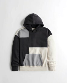 HOLLISTER Co. (ホリスター) オーバーサイズ パーカー (Oversized Hoodie) メンズ (Dark Grey And Cream) 新品