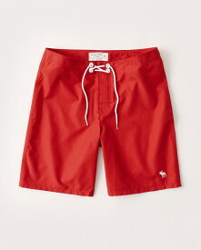 Abercrombie＆Fitch (アバクロンビー＆フィッチ) ムース刺繍 ストレッチ ボードショーツ (水着) (Classic Boardshorts) メンズ (Red) 新品