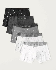 Abercrombie＆Fitch (アバクロンビー＆フィッチ) ICON 5枚セットアンダーウェア（ボクサーブリーフパンツ）(5-Pack Boxer Briefs) メンズ (Icon Multipack - Gray) 新品