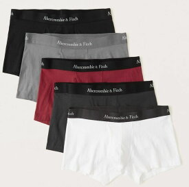 Abercrombie＆Fitch (アバクロンビー＆フィッチ) ICON 5枚セットアンダーウェア（ボクサーブリーフパンツ）(5-Pack Boxer Briefs) メンズ (Dark Red - Black - Grey -White -Navy) 新品