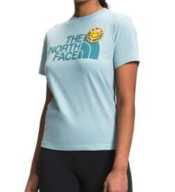 【6/4 20時~6/5 28時間限定!エントリーでP15倍】 The North Face (ザ・ノースフェイス) パッチ 半袖Tシャツ (Short Sleeve Patches T-Shirt) レディース (TOURMALINE BLUE) 新品 EU/USAモデル