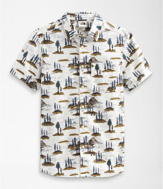 送料無料The North Face (ザ・ノースフェイス) 　ショートスリーブ シャツ 半袖シャツ (Men’s Short-Sleeve Baytrail Pattern Shirt) メンズ (GARDENIA WHITE CAMPING SCENIC PRINT) 新品 EU/USAモデル