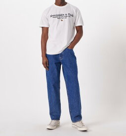 【5/17 13時~エントリーでP20倍】 Abercrombie＆Fitch 正規品 (アバクロンビー＆フィッチ) ロゴグラフィック 刺繍 Tシャツ (半袖) (Short-Sleeve Logo Tee) メンズ (White) 新品 (softAF)