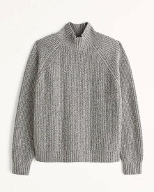 【6月中はエントリーで必ずP10倍!!】 Abercrombie＆Fitch (アバクロンビー＆フィッチ) オーバーサイズ モックネック セーター (oversized softAF mockneck sweater) メンズ (Grey) 新品