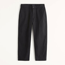 Abercrombie＆Fitch (アバクロンビー＆フィッチ) リラックス クロップ スニーカーパンツ (Relaxed Cropped Sneaker Pants メンズ (Black) 新品