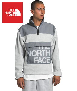 【THE NORTH FACE ザノースフェイス】日本未発売 USAモデル 1/4 ジップ グラフィック ジャケット(Graphic 1/4 Zip Jacket)メンズ (Light Grey Heather)新品