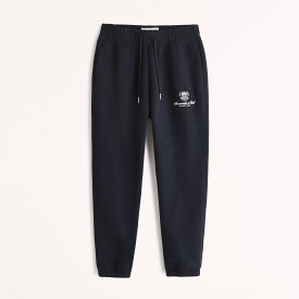 Abercrombie＆Fitch (アバクロンビー＆フィッチ) クレストロゴ シンチドスウェットパンツ (Crest Logo Cinched Sweatpants Short) メンズ (Navy Blue) 新品