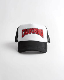 HOLLISTER Co. (ホリスター) グラフィック ロゴ トラッカー ハット (Graphic Trucker Hat) メンズ (White Cali) 新品