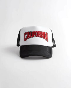 �yP10�{!!�v�G���g���[�zHOLLISTER Co. (�z���X�^�[) �O���t�B�b�N ���S �g���b�J�[ �n�b�g (Graphic Trucker Hat) �����Y (White Cali) �V�i