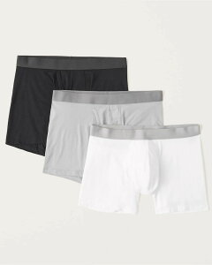 Abercrombie��Fitch (�A�o�N�����r�[���t�B�b�`) 3���Z�b�g �A���_�[�E�F�A�i�{�N�T�[�u���[�t �{�N�T�[�V���[�c �j(Essential 3-Pack Boxer Briefs) �����Y (White-Grey-Black) �V�i
