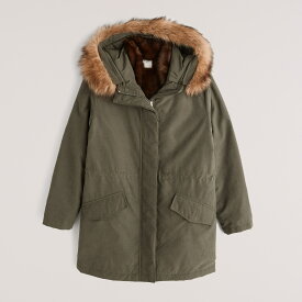 Abercrombie＆Fitch (アバクロンビー＆フィッチ) 正規品 3イン1 パーカー (A&F 3-in-1 Parka) レディース (Olive) 新品