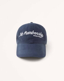 Abercrombie＆Fitch (アバクロンビー＆フィッチ) ロゴ刺繍 スクリプト グラフィック ゴルフ ベースボールキャップ Golf (Script Grapic Baseball Hat) メンズ (Navy Blue) 新品