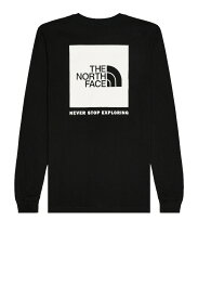 送料無料 USAモデル The North Face (ザ・ノースフェイス) ボックスロゴ バックプリント 長袖Tシャツ ロンT ( L/S BOX NSE TEE ) メンズ (TNF BLACK/TNF WHITE) 新品 正規品 EU/USAモデル 2023秋冬