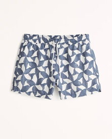 Abercrombie＆Fitch (アバクロンビー＆フィッチ) ライナー付き スイムパンツ 水着 (Pull-On Swim Trunks) メンズ (Blue Pattern) 新品