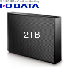 【送料無料】アイ・オー・データ機器 USB3.0/2.0対応 外付ハードディスク 2TB ブラック　EX-HD2CZ