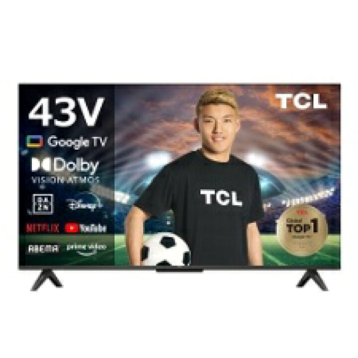 楽天市場】【送料無料】TCL 43V型 4K HDRチューナーレススマートテレビ 