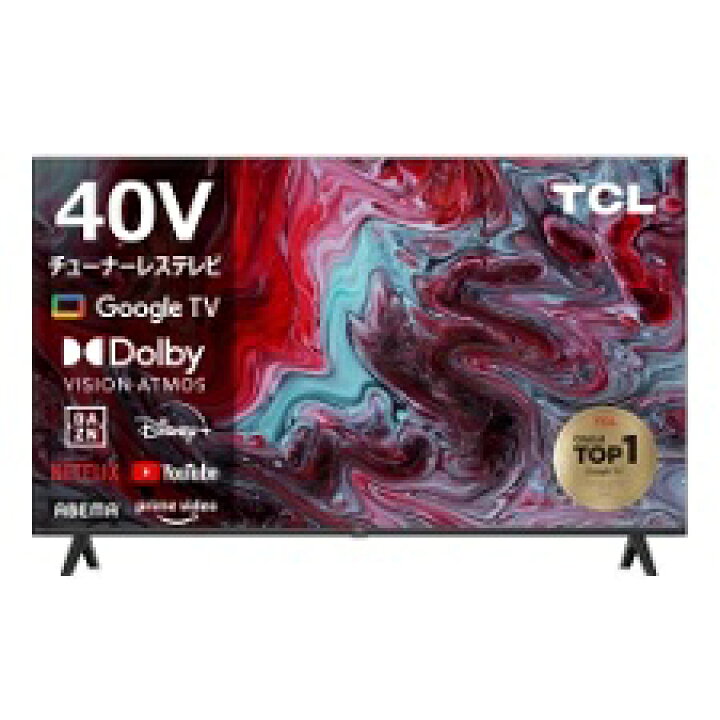 楽天市場】【送料無料】TCL 40型Smart対応チューナーレステレビ 40S54H  