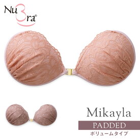 49％OFF！最終価格！ヌーブラ公式 パテッドヌーブラ ミケイラ 送料無料※セール品の返品交換不可※2023年秋冬新作ヌーブラ ヌーブラ NuBra 正規品 パテッド デザイン 谷間 ブラジャー 盛れる ボリューム フロントホック ノンワイヤー シリコンブラ ヌードブラ 2023AW