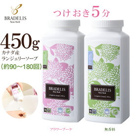 【カナダ産】ブラデリス ランジェリーソープ 450g(約90回～180回) / つけおき5分で簡単！下着を長持ちさせる下着専用洗剤　BRADELIS New York ブラデリスニューヨーク お手入れ 洗浄 洗濯 洗剤】 ブラデリス 公式