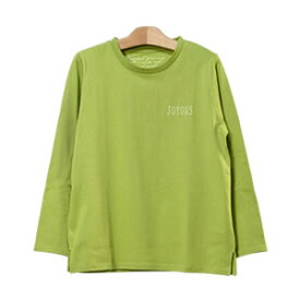 【1500円ポッキリ 送料無料】バスク刺繍ロゴ入り長袖Tシャツ◆レディース バスク t カットソー 長袖 丸首 トップス 無地 ボーダー カジュアル コットン 綿100 定番 インナー ベーシック デイリー 脇スリット入り 刺繍 ロゴ プリント ◆