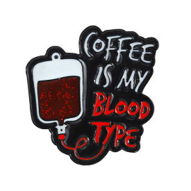 ピンズ ピン バッジ ブローチ バッヂ (コーヒー　輸血　コーヒーの血液 COFFEE BLOOD) 送料無料