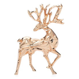 ピンズ ピン バッジ ブローチ バッヂ (金 ゴールド ) 鹿 シカ しか 角張 クリスマス トナカイ 送料無料