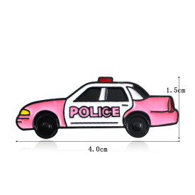 ピンズ ピン バッジ ブローチ バッヂ ピンク ( パトカー ポリス ) POLICE　警察 送料無料