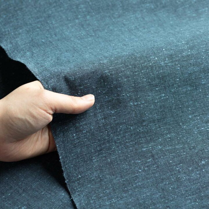 楽天市場 遠州綿紬 無地紬 枡花色 スモークブルー 遠州綿紬 ぬくもり工房