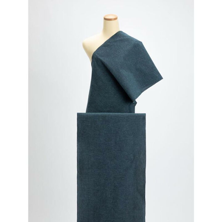 楽天市場 遠州綿紬 無地紬 枡花色 スモークブルー 遠州綿紬 ぬくもり工房