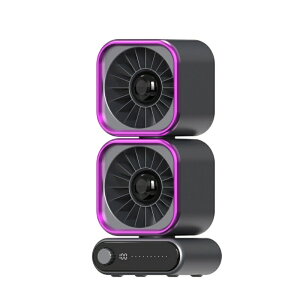����@ �_�u���w�b�h �^�[�r���t�@�� 360�x������U�� 100�i�K���i�K���� 4000mAh �o�b�e���[���� �[�d�� �R�[�h���X USB��@ Type-C �É��݌v �啗�� �L�p���� LED�f�B�X�v���C ���^��@ 