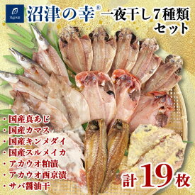 【送料無料】【沼津の幸】一夜干し 豪華7種類セット (H) 真あじ カマス 金目鯛 スルメイカ 赤魚 サバ 金目鯛 アジ母の日 スーパーセール マラソン プレゼント ギフト お取り寄せ