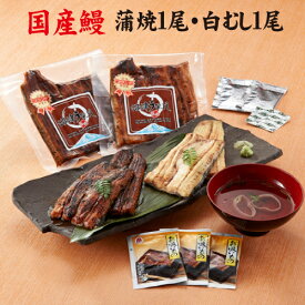 手焼き　鰻蒲焼1尾・白むし1尾　国産うなぎ　送料無料　白焼き　冷蔵クール便